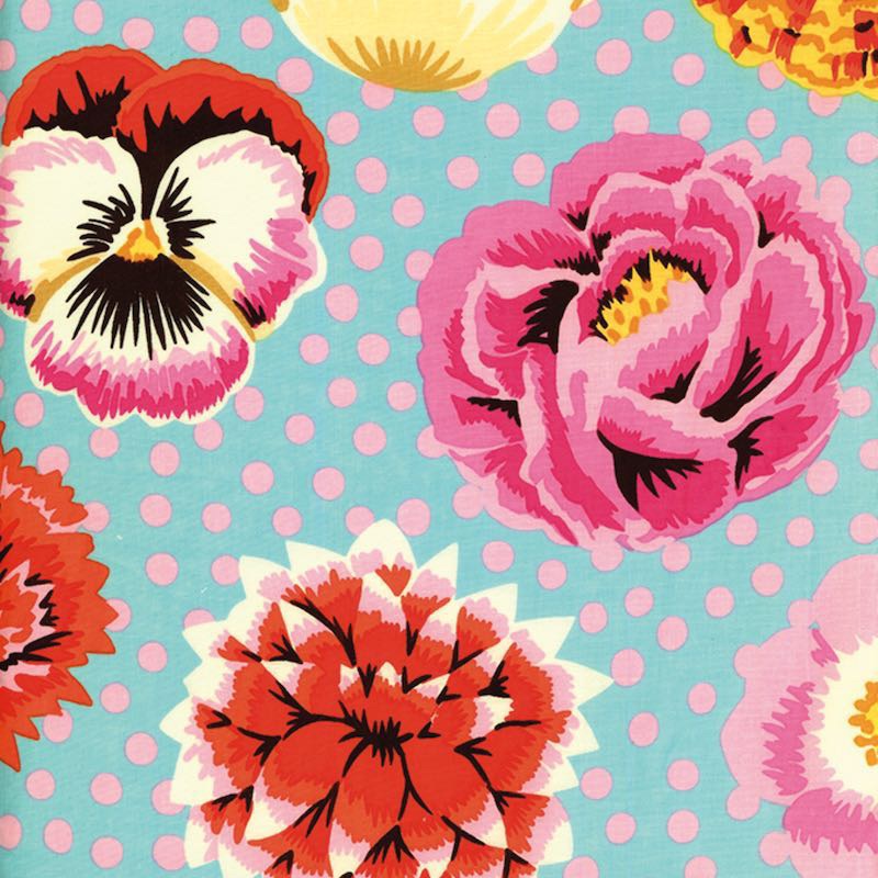 Big Blooms - Duck Egg - PWGP091.DUCKEGG - Kaffe Fassett Collective - Last Fat Quarter (2 available)