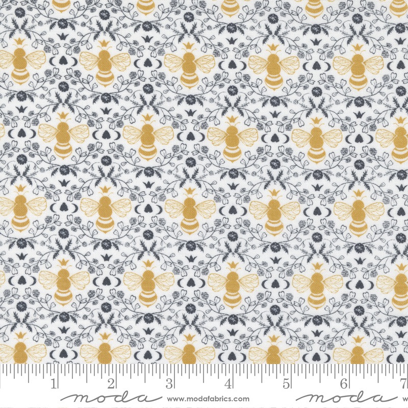 Last Fat Quarter - Moda - Midnight in the Garden - Honeybee - No. 43124 11 (Mist) (3 available)