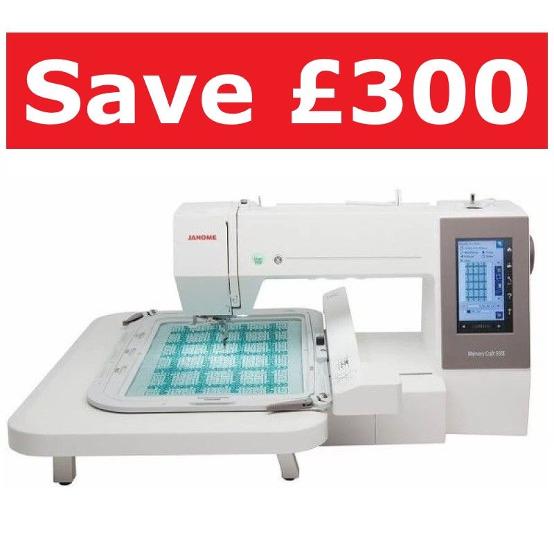 Janome Memory Craft 550E - save £300 (usual price £1899)