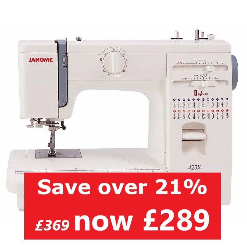 Janome 423S - save £80 (usual price £369)