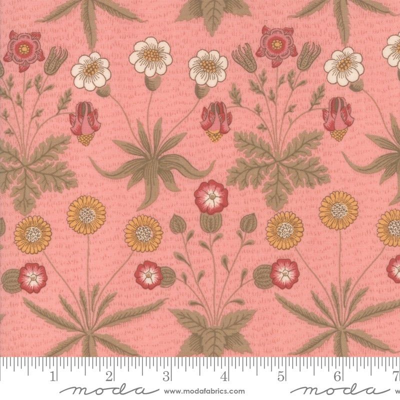 Last Fat Quarter - Best Of Morris Spring - Daisy 1865 to 1875 - 33493 12 (Rose) - Moda Fabrics (4 available)