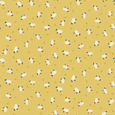 Last Piece - 65cm length - Makower - Heather and Sage - Sheep - No. 2534/Y