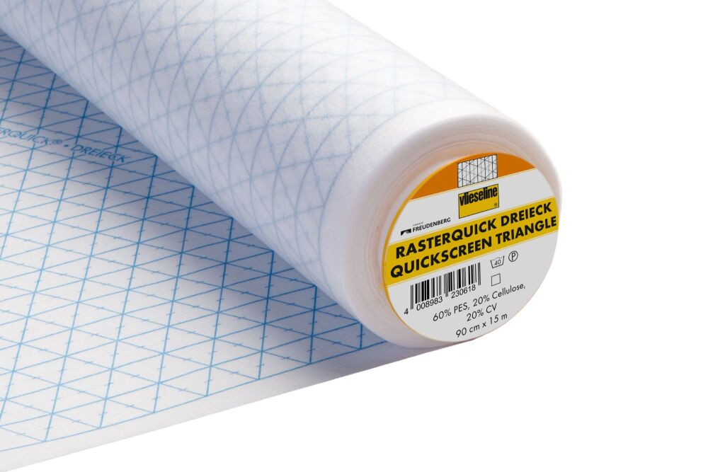 Quickscreen Foundation Interlining - Triangle Print - 90cm wide - Vlieseline (2V306)