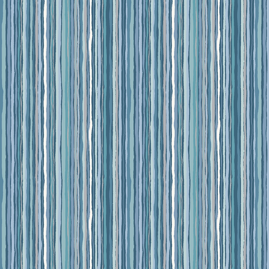 Last Fat Quarter - Makower - Foxwood - Ripple Stripe - No. 019/B