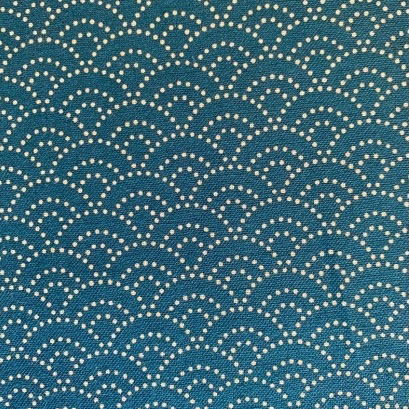 Last Fat Quarter - Japanese Fabric - Noki - Seigaiha (Waves) - Teal (No. 108) - Sevenberry Fabrics (3 available)