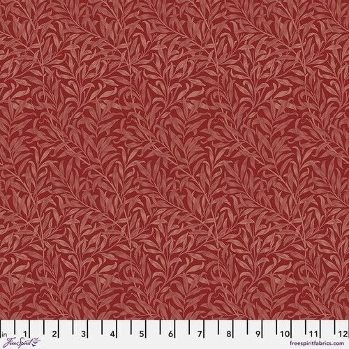 Last Fat Quarter - Morris & Co - Cotswold Holiday - Willow Boughs (Red) - PWWM030.RED (3 available)
