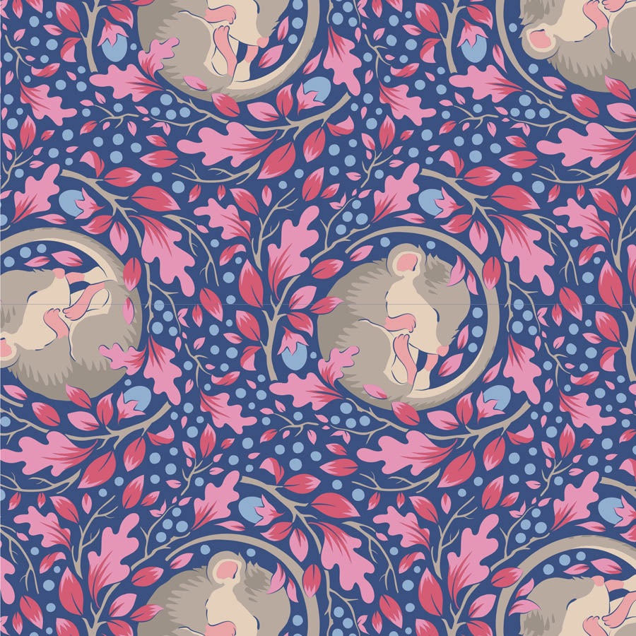 Last Fat Quarter - Tilda - Hibernation - Slumbermouse - Denim