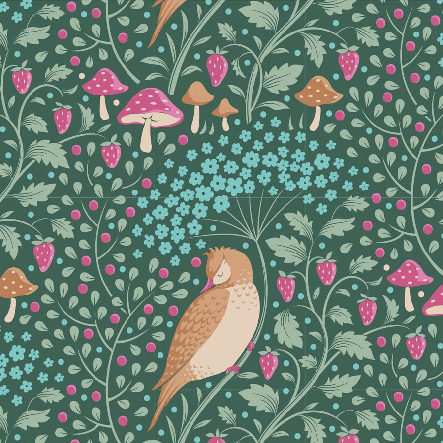 Last Fat Quarter - Tilda - Hibernation - Sleepy Bird - Lafayette