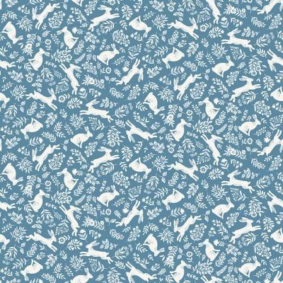 Last Fat Quarter - Makower - Foxwood - Bounding Bunnies - No. 018/B (2 available)