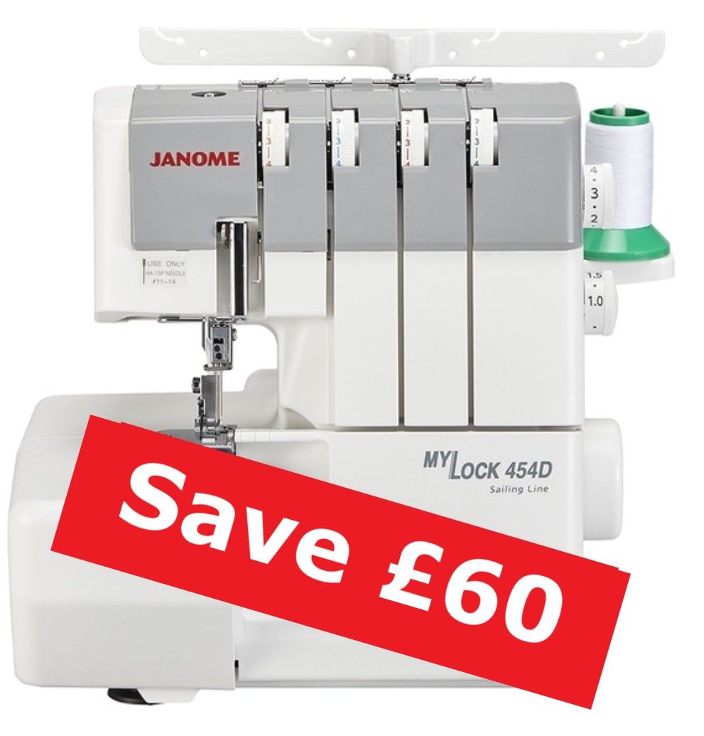 Janome MyLock 454D overlocker -save £60 (usual price £429)