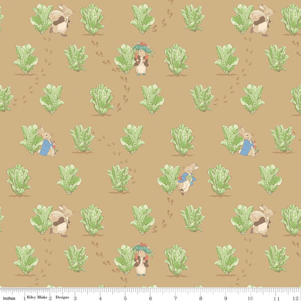 *COMING SOON - NOT YET AVAILABLE TO PURCHASE* - Peter Rabbit™ & Benjamin Bunny™ - Lettuce Patch - Tan - CD17253.TAN