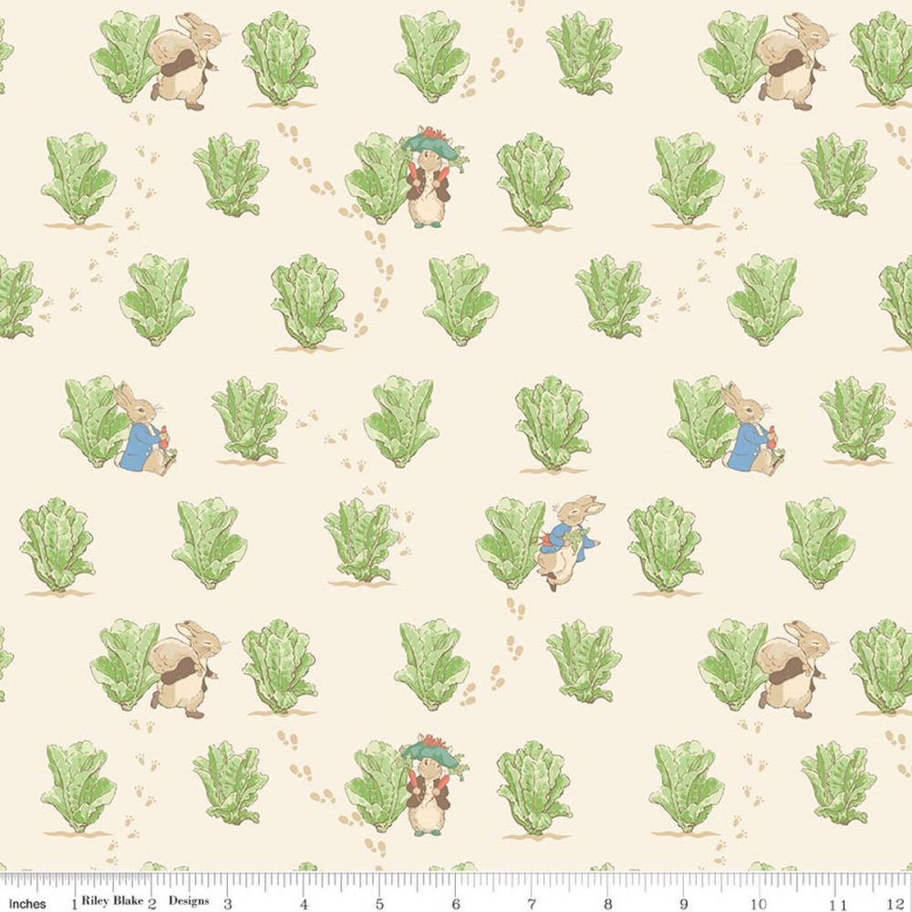 *COMING SOON - NOT YET AVAILABLE TO PURCHASE* - Peter Rabbit™ & Benjamin Bunny™ - Lettuce Patch - Cream - CD17253.CREAM