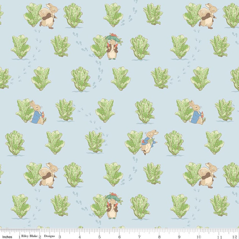 *COMING SOON - NOT YET AVAILABLE TO PURCHASE* - Peter Rabbit™ & Benjamin Bunny™ - Lettuce Patch - Blue - CD17253.BLUE