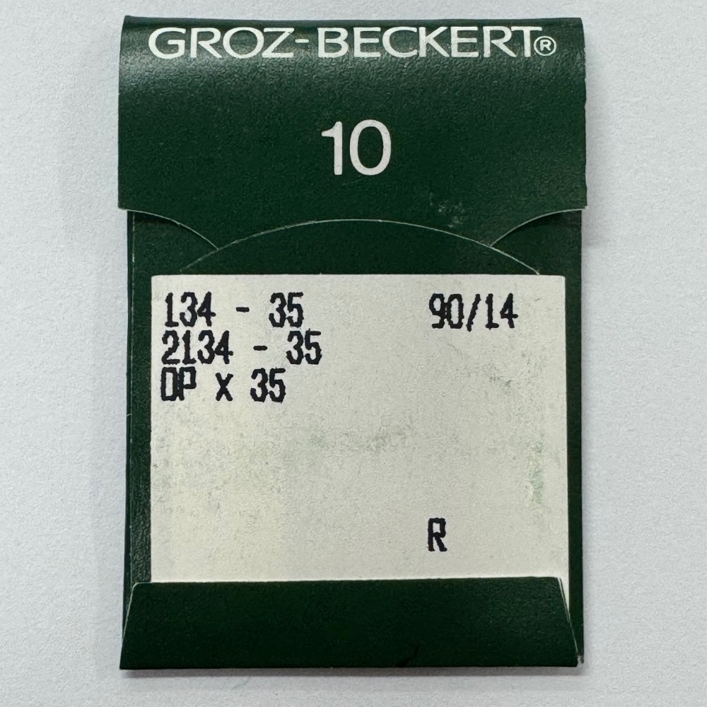 Industrial Machine Needles - Groz-Beckert 134-35 / 2134-35 / DPX35 - Size 90/14 - R (Regular Round) Point - Pack of 10 Needles