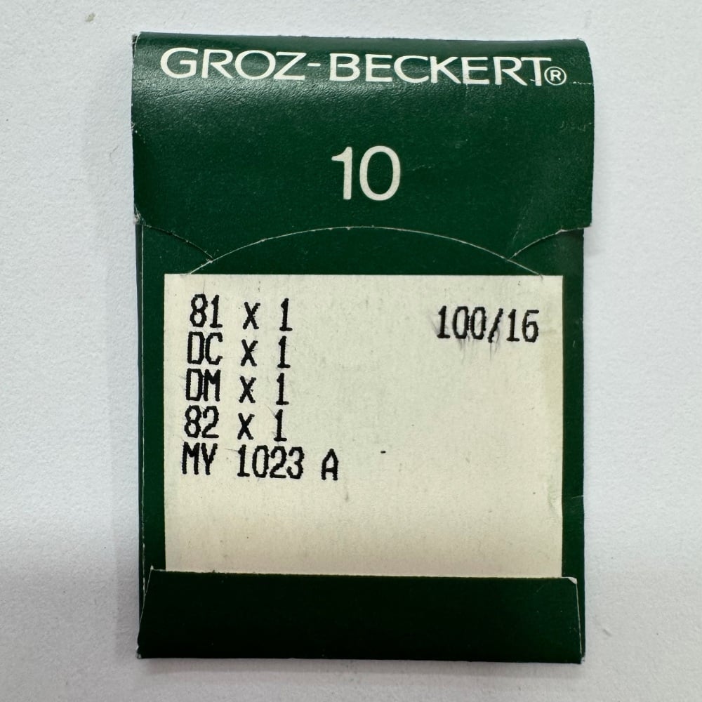 Industrial Machine Needles - Groz-Beckert 81X1 / DCX1 / DMX1 / 82X1 - Size 100/16 - Pack of 10 Needles