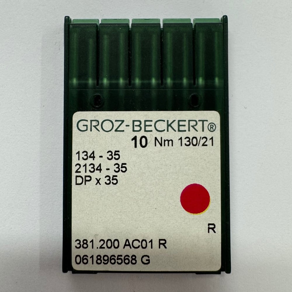 Industrial Machine Needles - Groz-Beckert 134-35 / 2134-35 / DPX35 - Size 130/21 - R (Regular Round) Point - Pack of 10 Needles