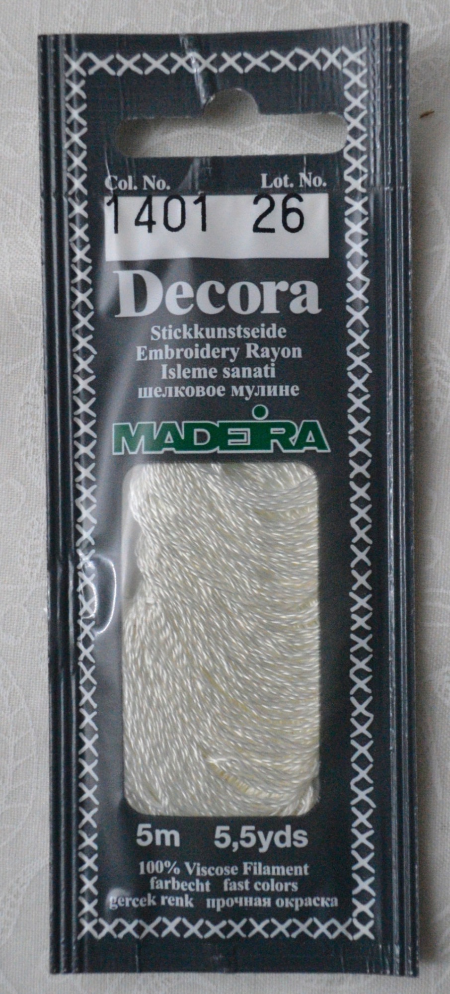 Madeira Decora Rayon Embroidery Floss - Col. 1401 - 5 metres