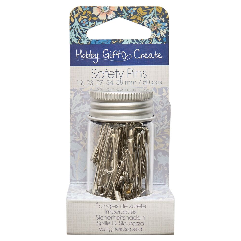 Safety Pins - Assorted Sizes - Arts & Crafts by Hobby Gift  (HGC415.S.01)