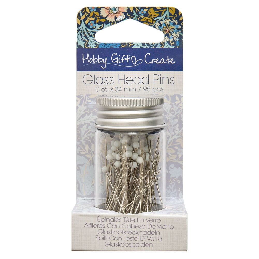 Glass Head Pins - Arts & Crafts by Hobby Gift  (HGC679.01)