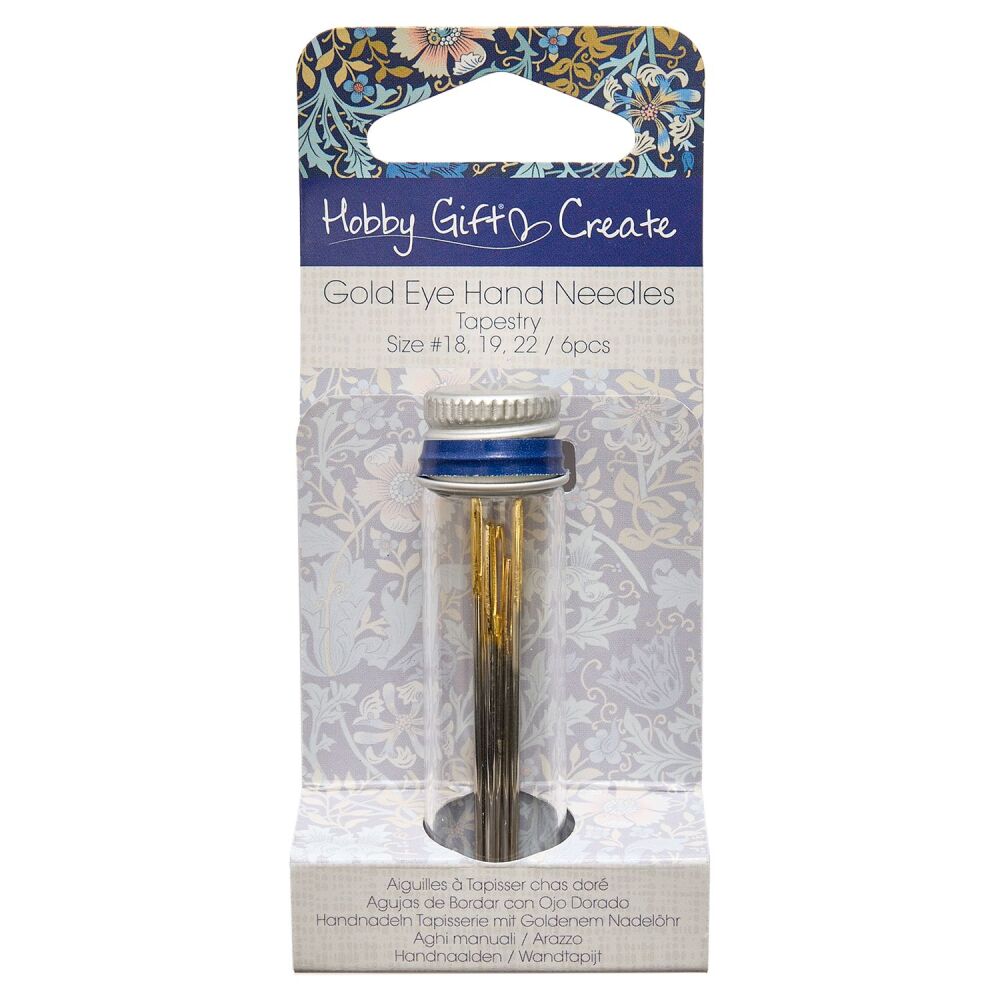 Tapestry Needles - Gold Eye - Sizes 18, 19 & 22 - Arts & Crafts by Hobby Gift  (HGC283G.01)