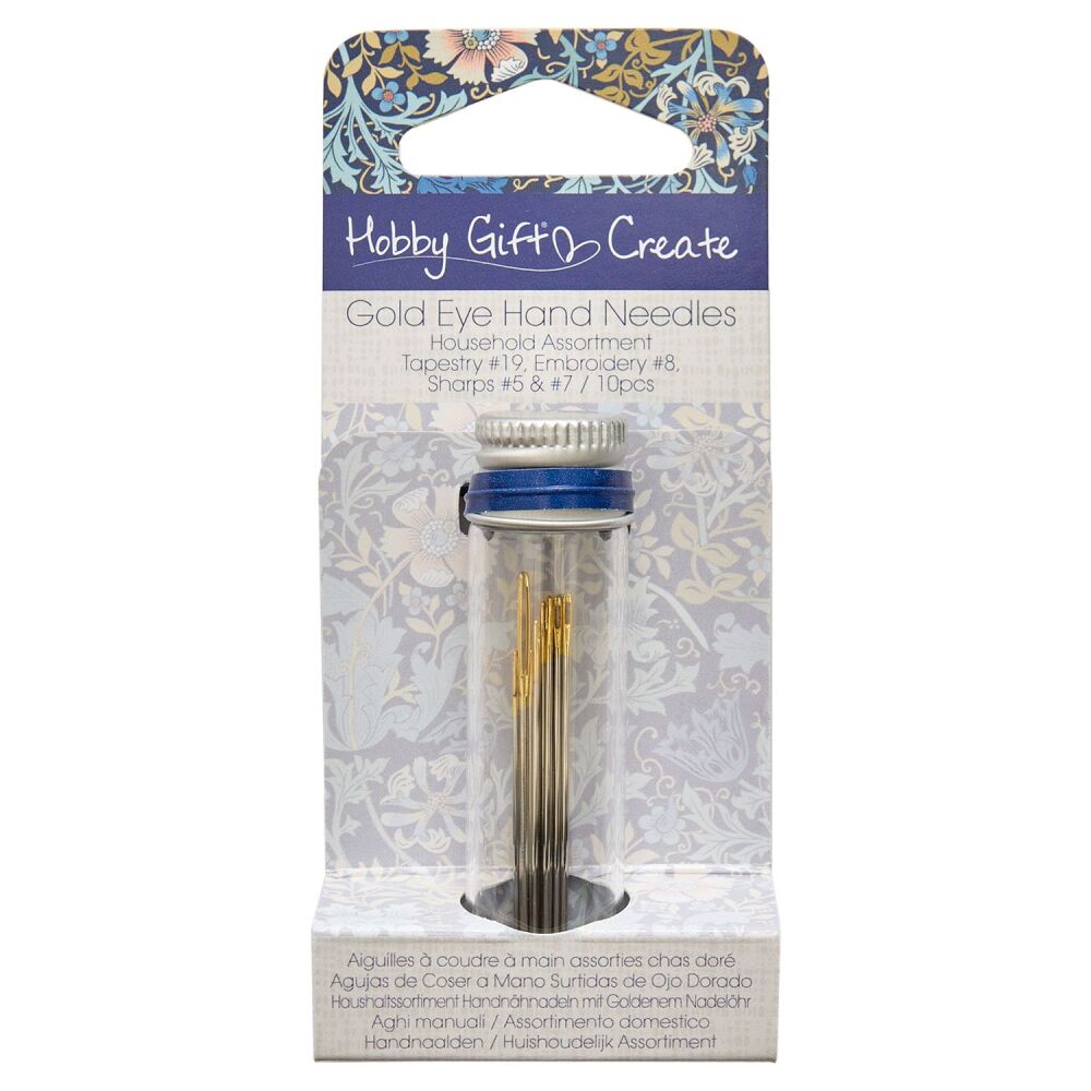 Household Assortment Needles  - Gold Eye - Arts & Crafts by Hobby Gift  (HGC214G.01)