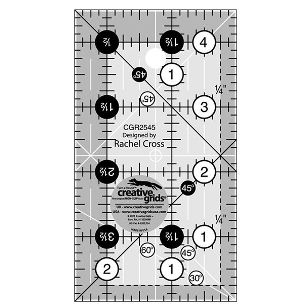 Patchwork Ruler - 2 ½" x 4 ½" - CGR2545 - Creative Grids