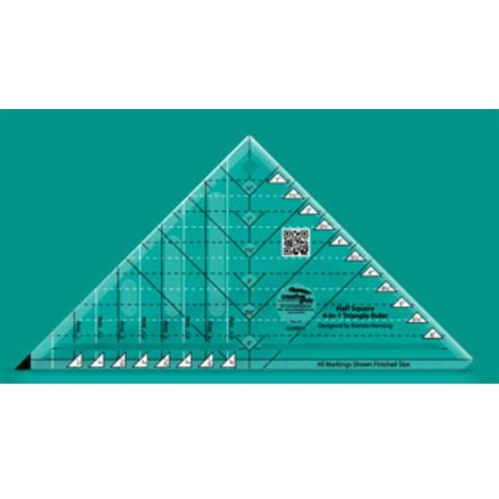 Half Square 4-in-1 Triangle Ruler - CGRBH1 - Creative Grids