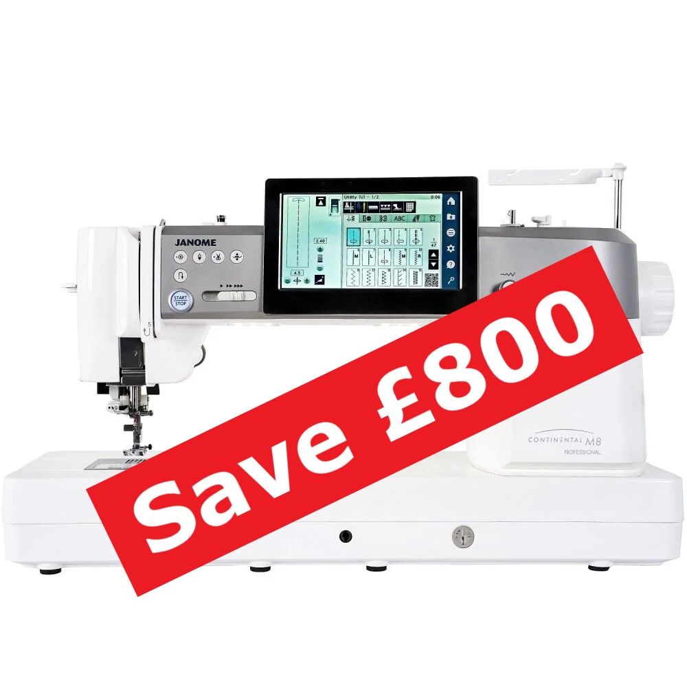 Janome Continental M8 Professional - save £800 (usual price £5799)