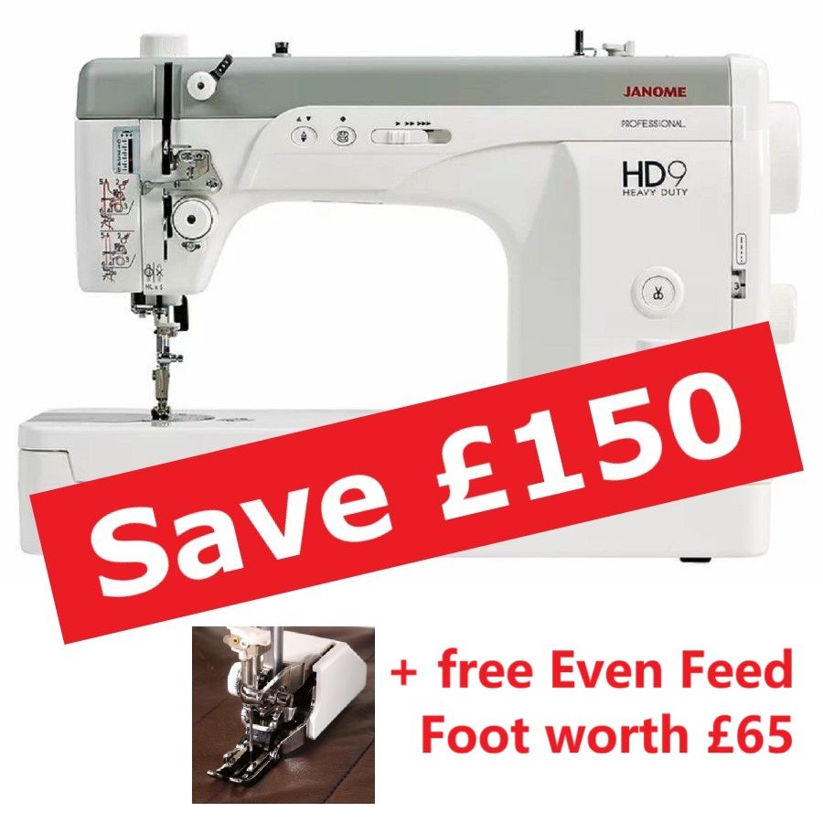Janome HD9 Professional V2 - save £150 (usual price £1299) + free even feed foot worth £65