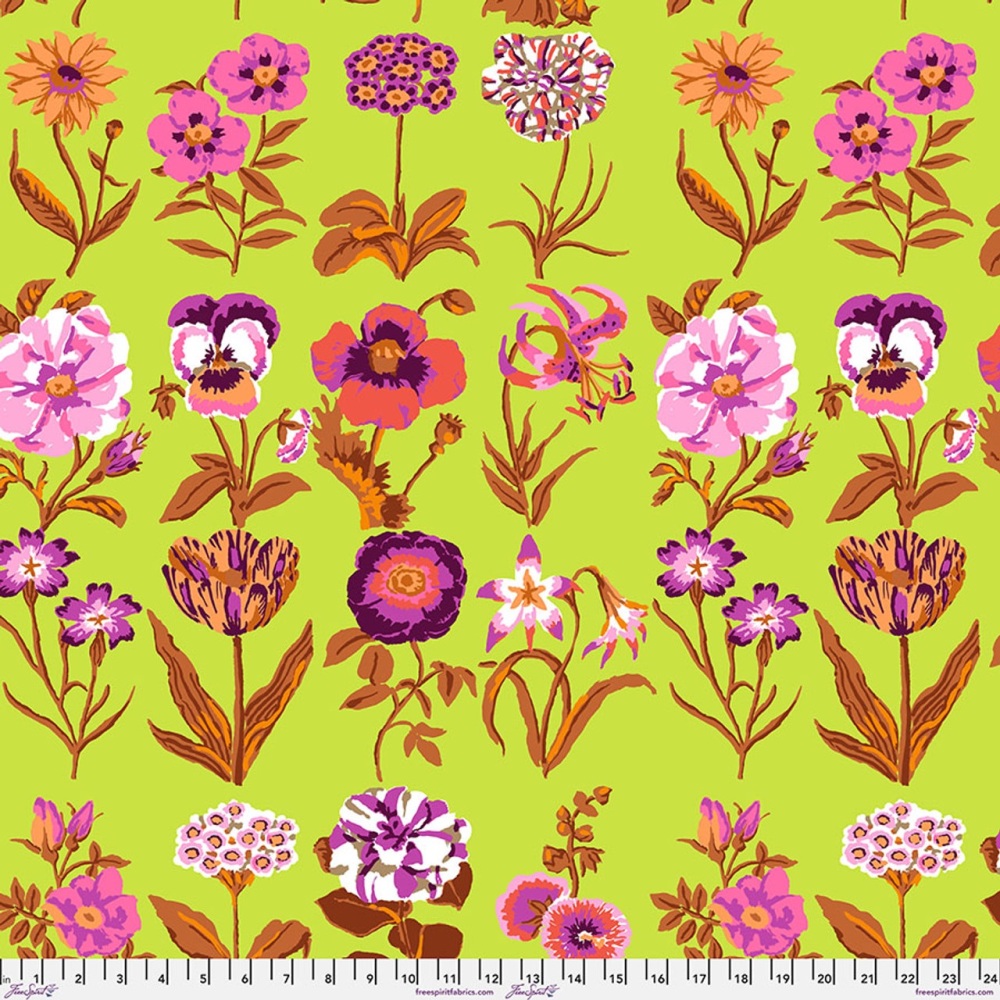 Flower Studies - Lime - PWGP205.LIME - Kaffe Fassett Collective