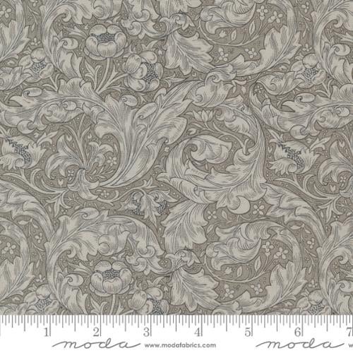 Last Fat Quarter - Ebony Suite - Best Of Morris by Barbara Brackman - Bachelors Button - No. 8386 23 (Dove) - Moda Fabrics