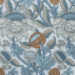 Last Fat Quarter - Morris Meadow by Barbara Brackman - Wey - No. 8370 16 (Aquamarine) - Moda Fabrics