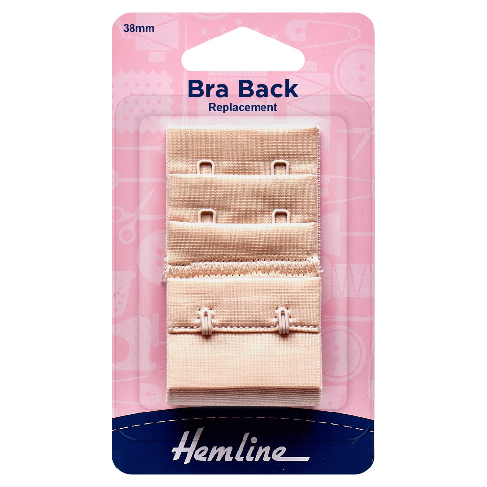 REDUCED TO CLEAR - Bra Back Replacement - 38mm - Nude - Hemline (H770.38/NUD) *1 AVAILABLE*