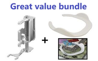 Brother Quilting Foot (Open Toe) - metal (F061) PLUS Brother Free Motion Grip Guide (FMG2)