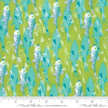Last Fat Quarter - Moda - Pacific Wanderings - 13324 15 (Fern) (2 available)