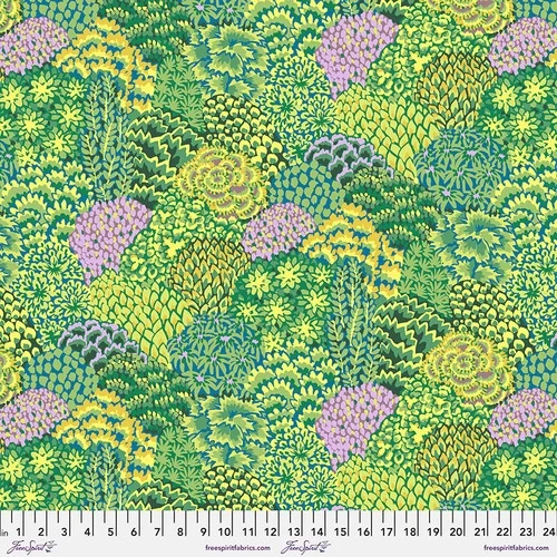 Large Oriental Trees - Green - PWGP198.GREEN - 85 & Fabulous - Kaffe Fassett Collective - Last Fat Quarter (3 available)