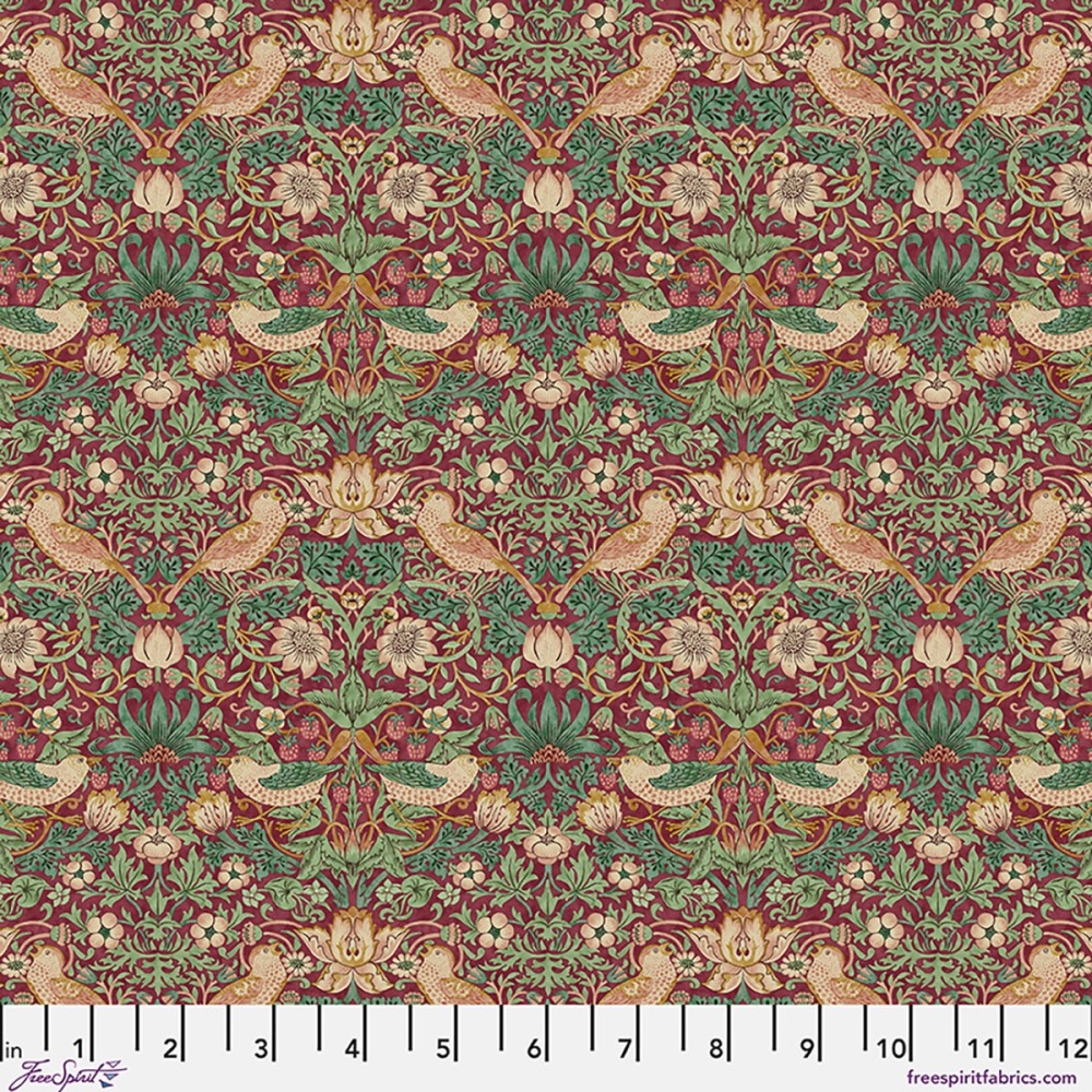 *COMING SOON - NOT YET AVAILABLE TO PURCHASE* - Morris & Co - Lodden - Mini Strawberry Thief (Dawn Rose) - PWWM002.DAWNROSE