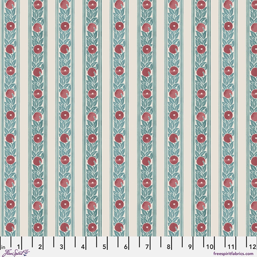 *COMING SOON - NOT YET AVAILABLE TO PURCHASE* - Morris & Co - Lodden - Fruit Stripe (Plum) - PWWM149.PLUM