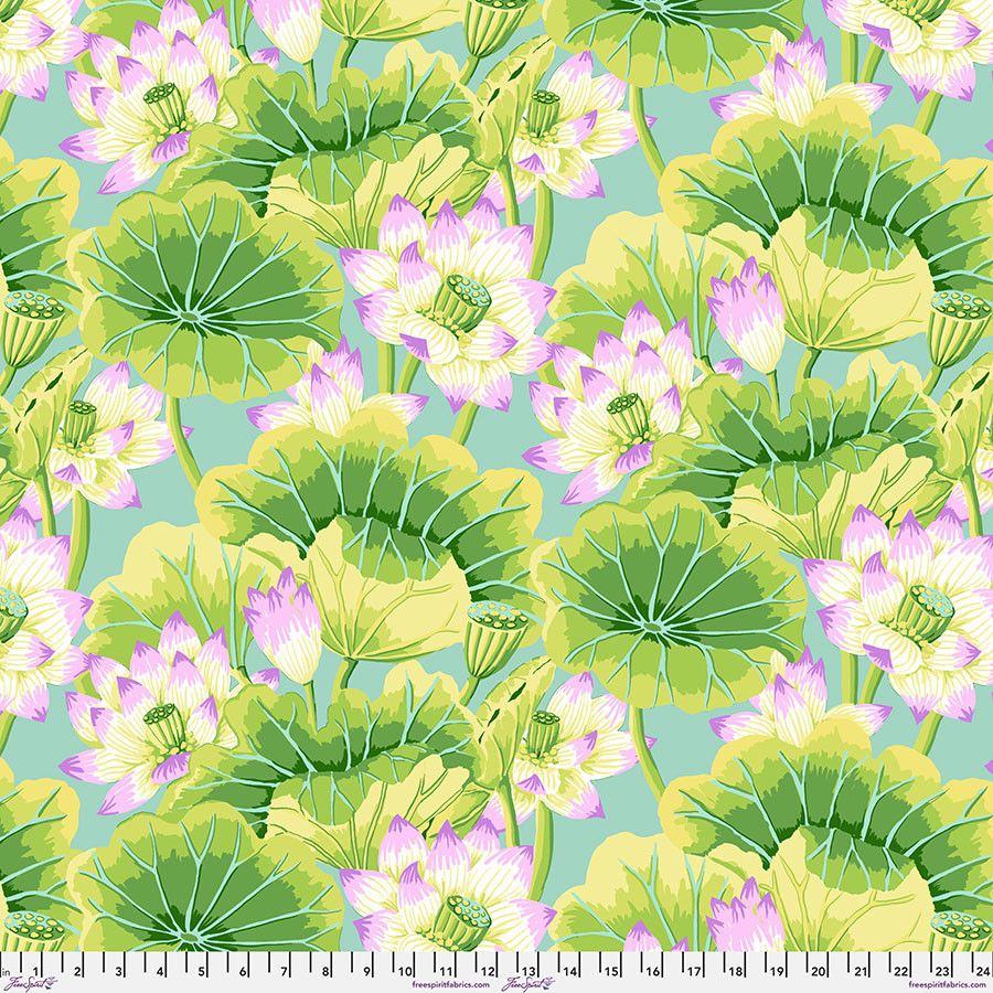 Lake Blossoms - Green - GP93.GREEN - Kaffe Fassett Collective - Last Piece - 40cm length