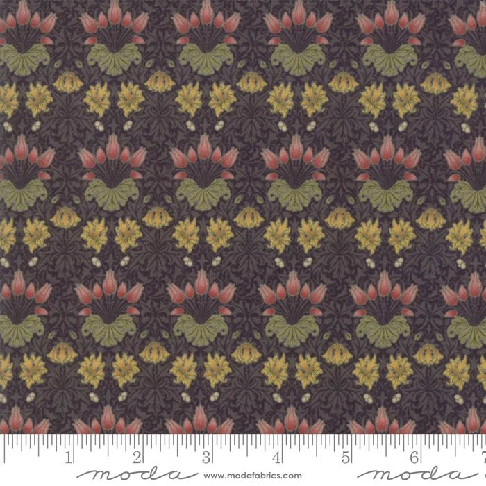 Last Fat Quarter - May Morris Studio - Tulip 1900 - No. 7342 17 (Ebony) - Moda Fabrics (2 available)