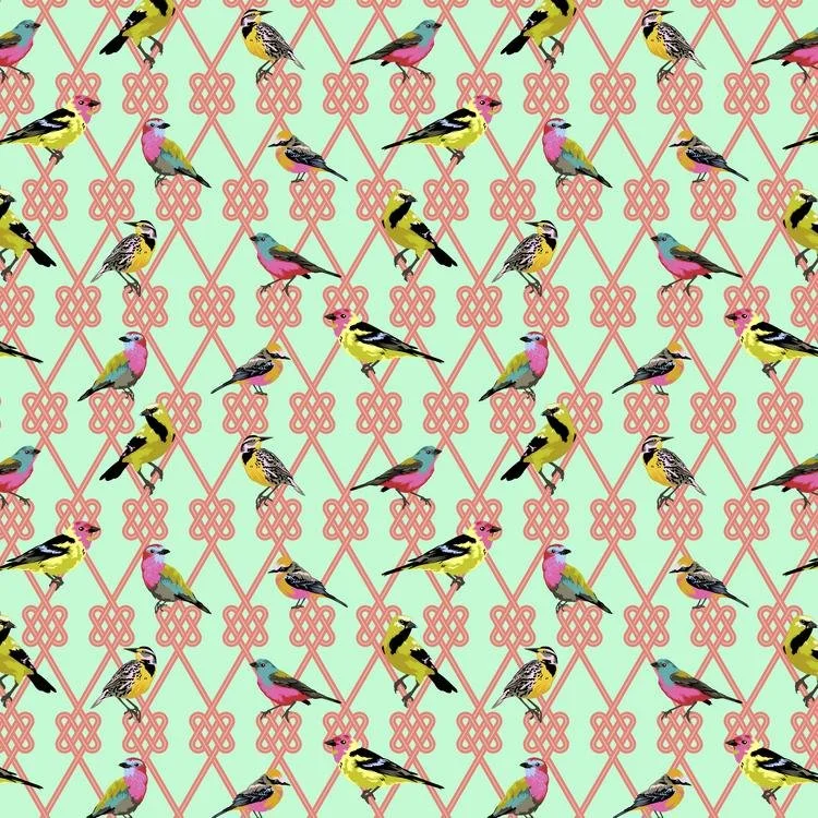 Last Piece - 18" x 21" (Imperial Fat Quarter) - Tula Pink - Moon Garden - In A Finch (Dawn) - PWTP198.DAWN