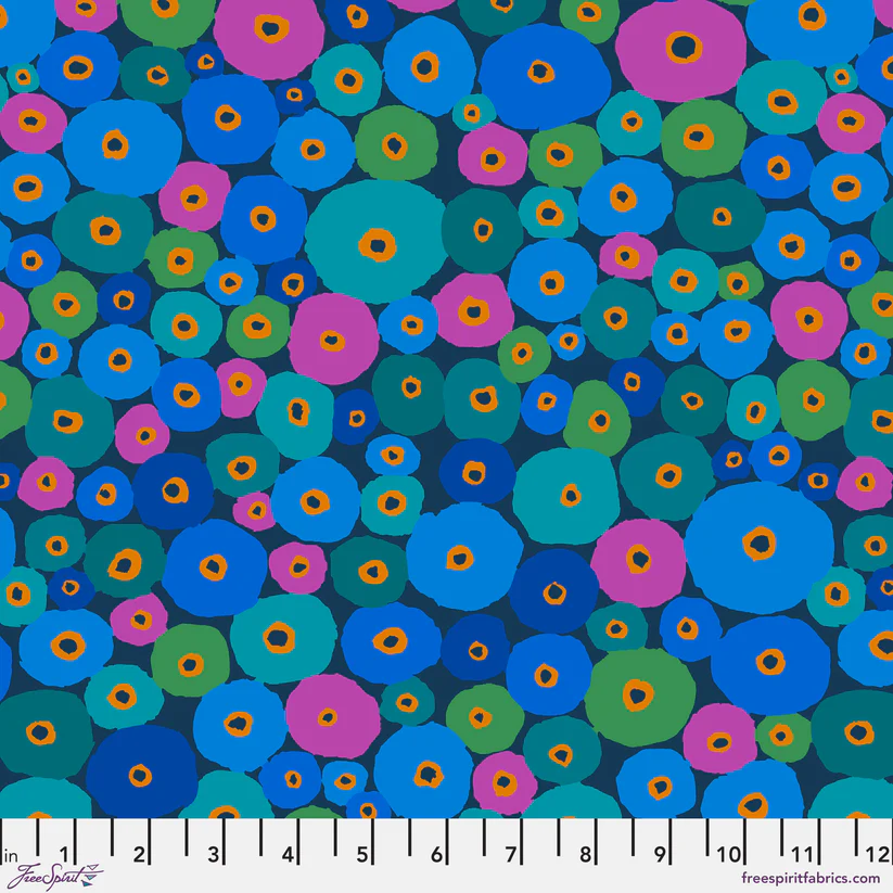 Spools - Blue - PWGP034.BLUE - Vintage - Kaffe Fassett Collective - Last Fat Quarter