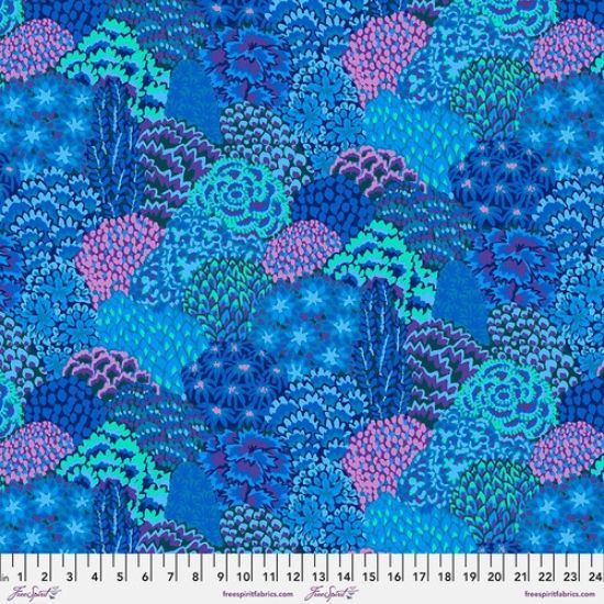Large Oriental Trees - Blue - PWGP198.BLUE - 85 & Fabulous - Kaffe Fassett Collective - Last Fat Quarter