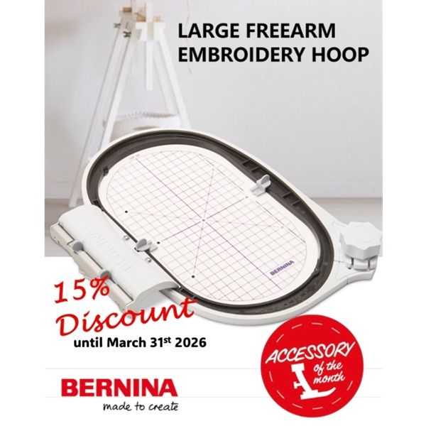 Bernina Large Free Arm Embroidery Hoop - save 15% - Accessory Of The Month
