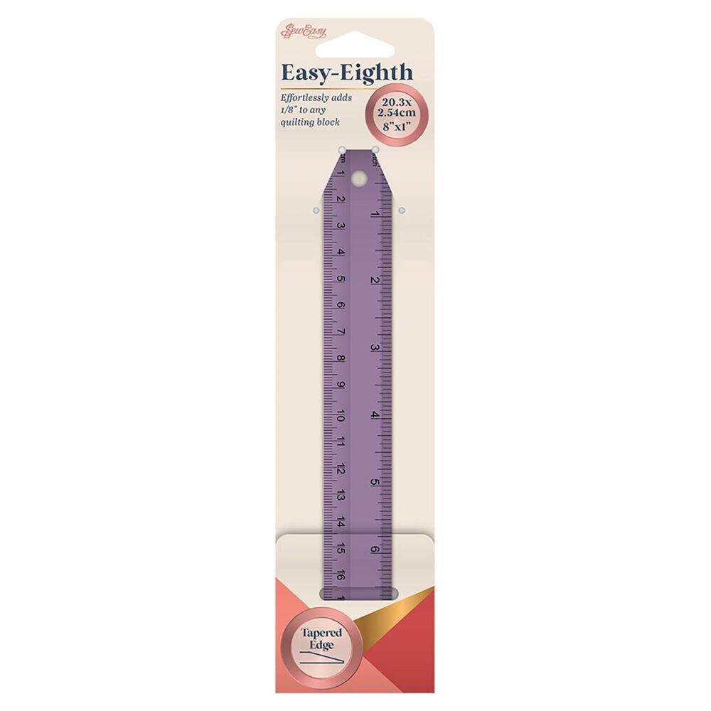 Easy-Eighth Ruler - 1" x 8" - Sew Easy (NL4211)