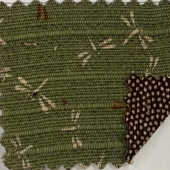 Japanese Fabric - Oze - Dragonflies - Green / Brown (No. 102) - Nutex Fabrics