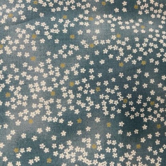 Japanese Fabric - Yachi - Cherry Blossom - Teal (No. 110) - Sevenberry Fabrics
