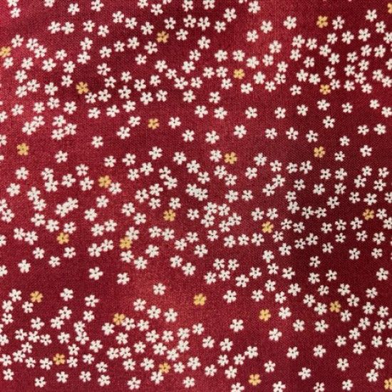 Japanese Fabric - Yachi - Cherry Blossom - Wine (No. 111) - Sevenberry Fabrics