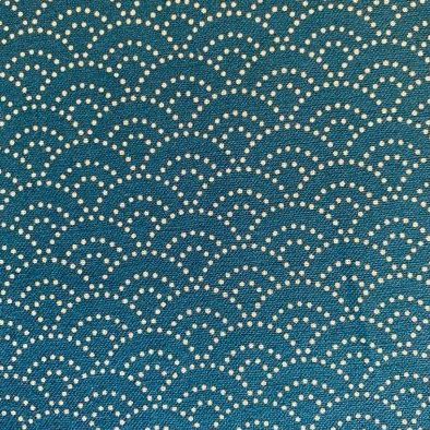 Japanese Fabric - Noki - Seigaiha (Waves) - Teal (No. 108) - Sevenberry Fabrics