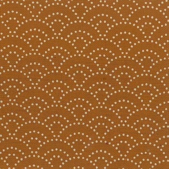Japanese Fabric - Noki - Seigaiha (Waves) - Orange (No. 107) - Sevenberry Fabrics